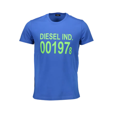 Tricou Diesel albastru din bumbac
