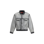 Diesel Gray Cotton Denim Jacket