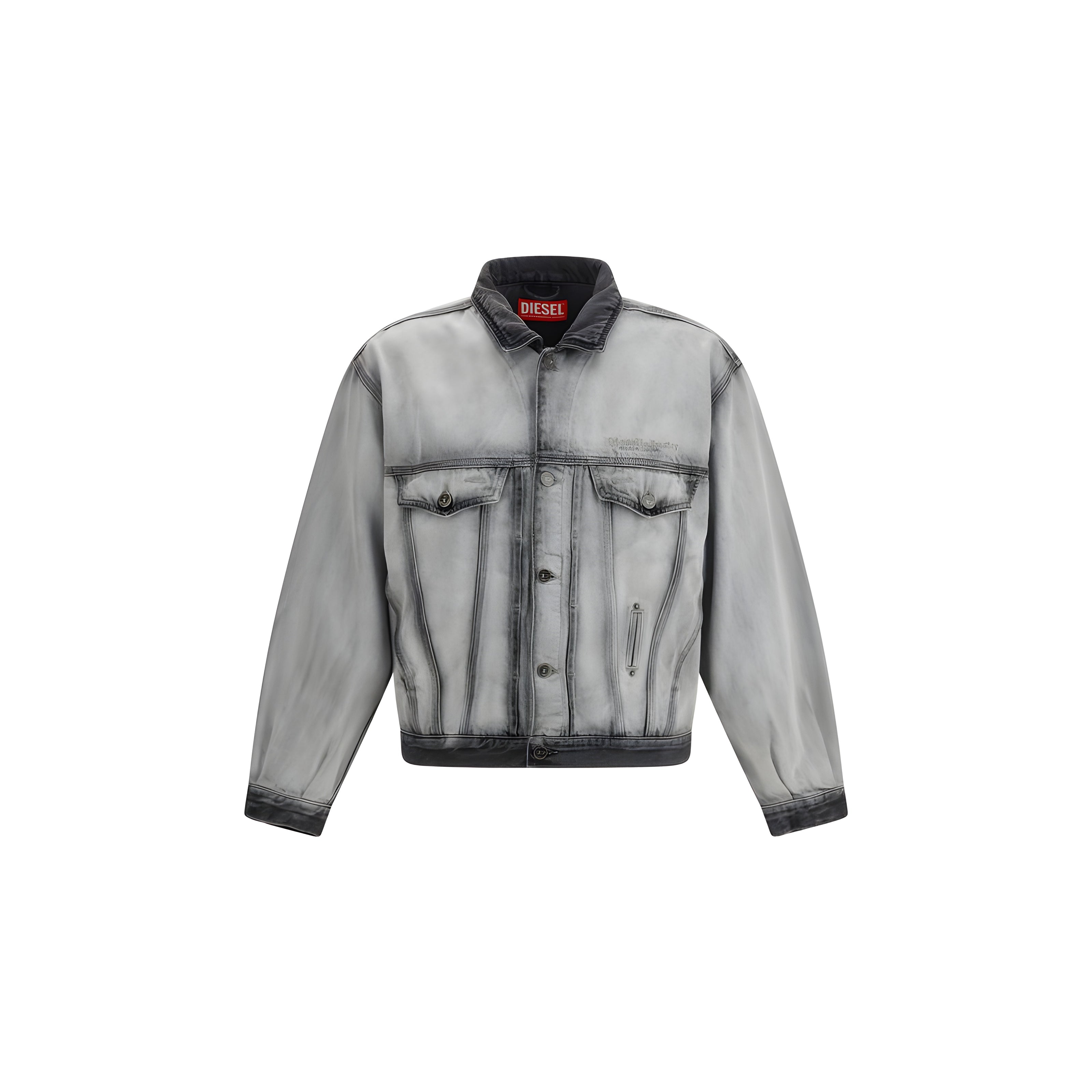 Diesel Gray Cotton Denim Jacket