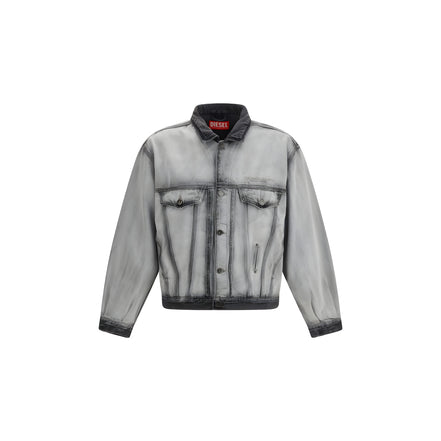Diesel Gray Cotton Denim Jacket