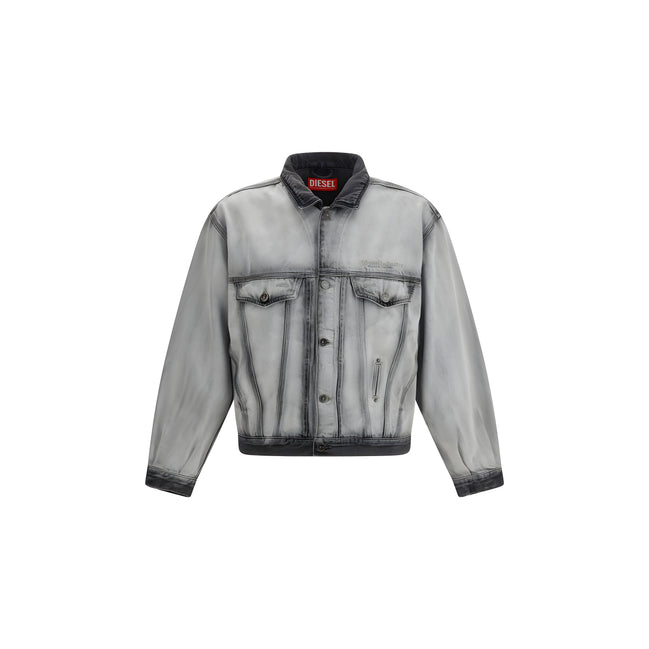 Diesel Gray Cotton Denim Jacket