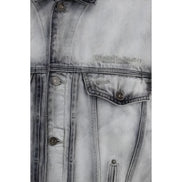 Diesel Gray Cotton Denim Jacket