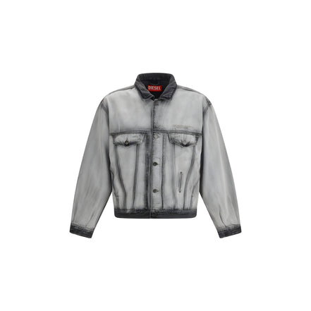 Diesel Gray Cotton Denim Jacket