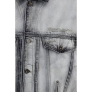 Diesel Gray Cotton Denim Jacket