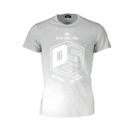 Tricou Diesel gri din bumbac