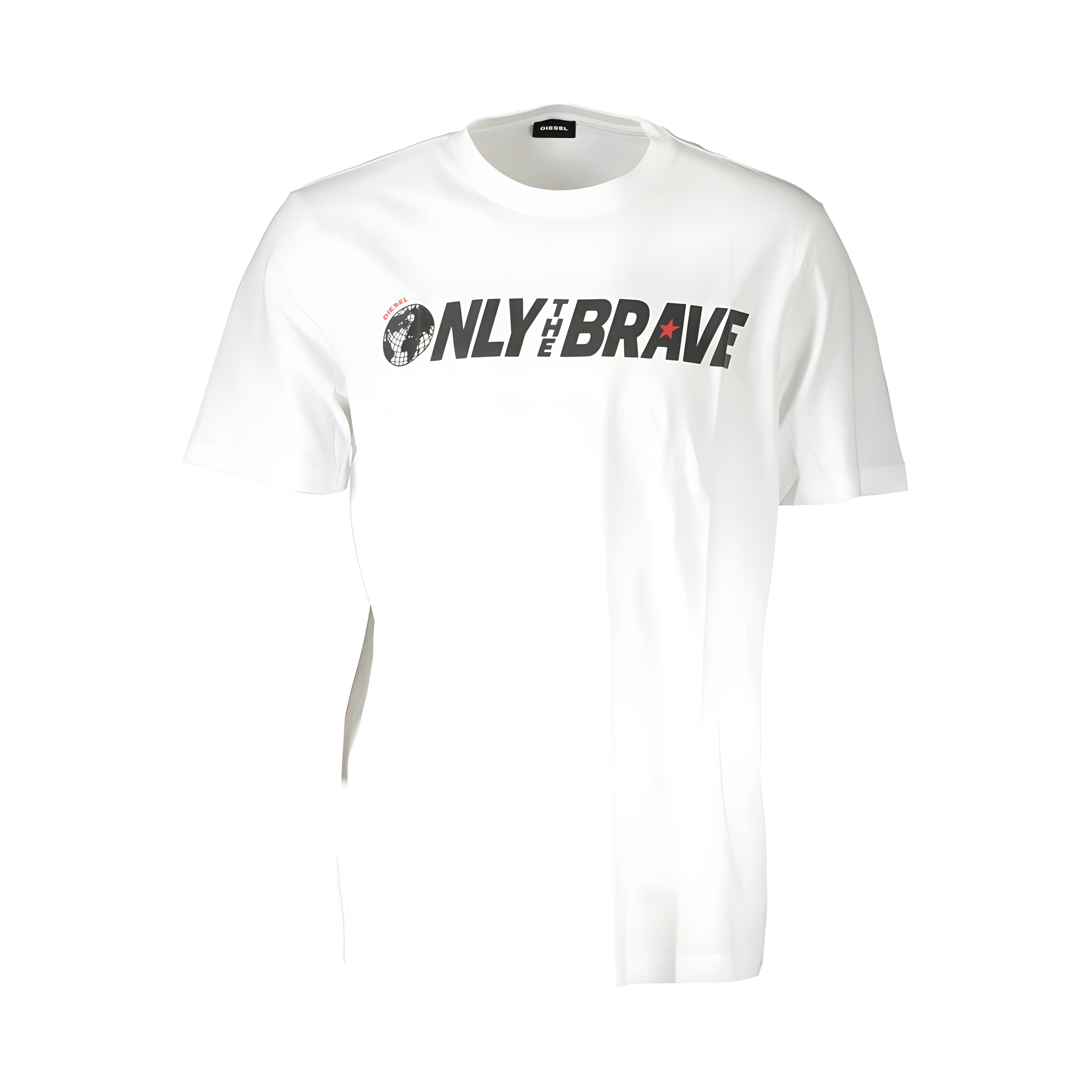 Tricou alb de bumbac Diesel