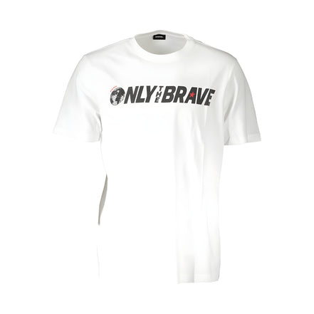 Tricou alb de bumbac Diesel