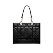 Dior Black Leather Tote Bag