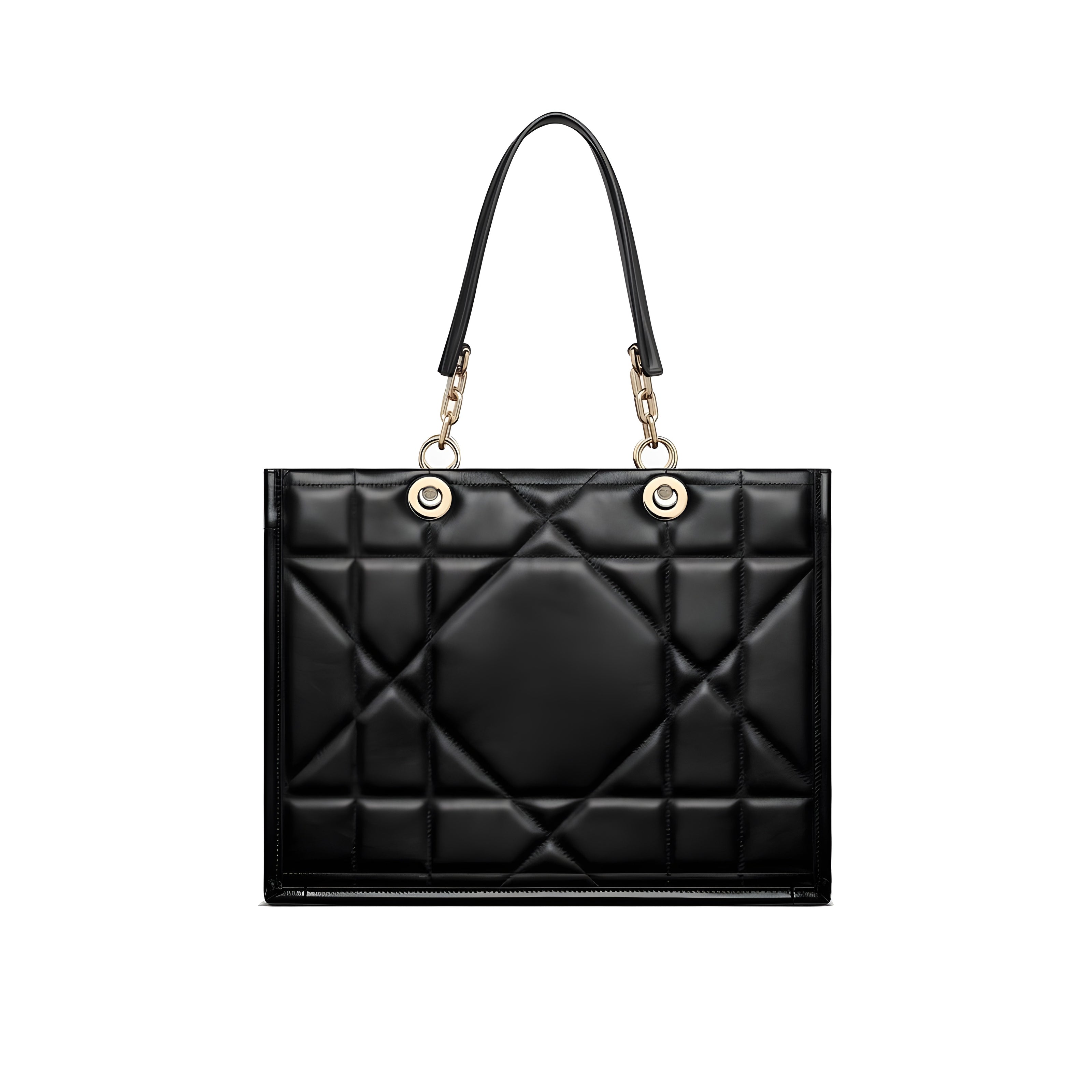 Dior Black Leather Tote Bag