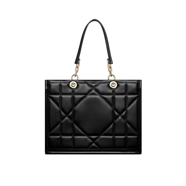 Dior Black Leather Tote Bag