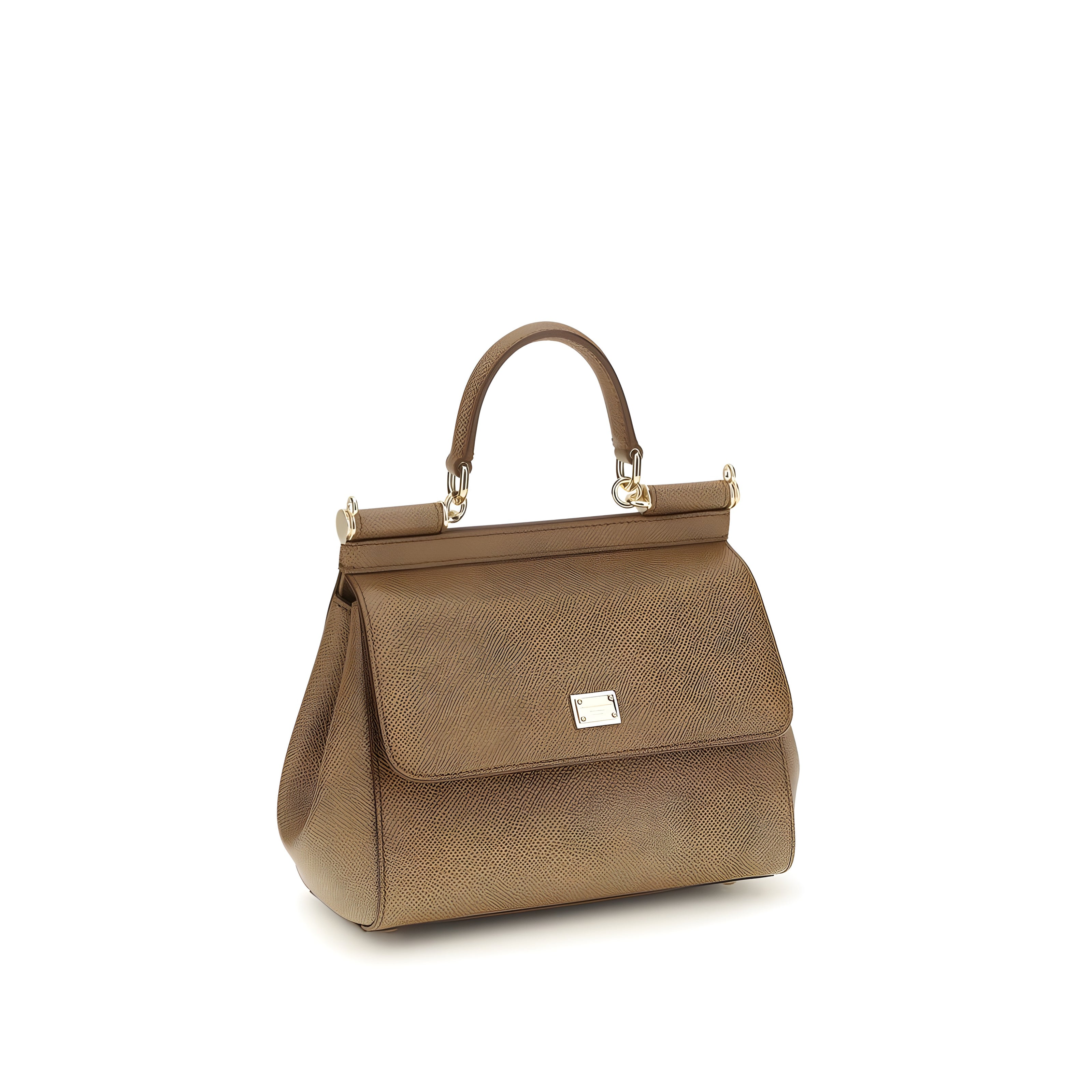 Dolce & Gabbana Beige Calf Leather Shoulder Bag