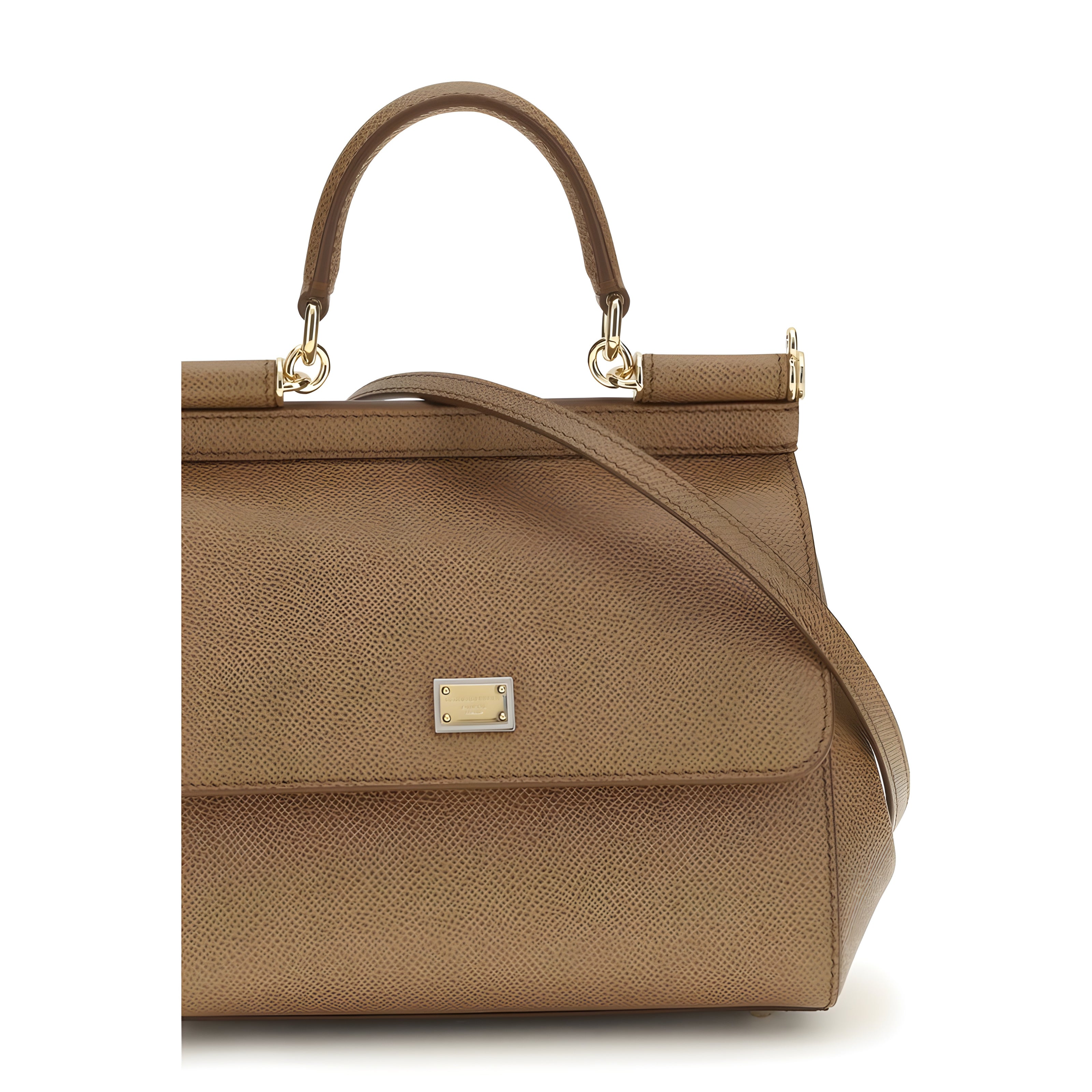 Dolce & Gabbana Beige Calf Leather Shoulder Bag