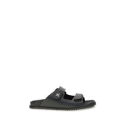 Sandale plate Dolce & Gabbana negre din piele