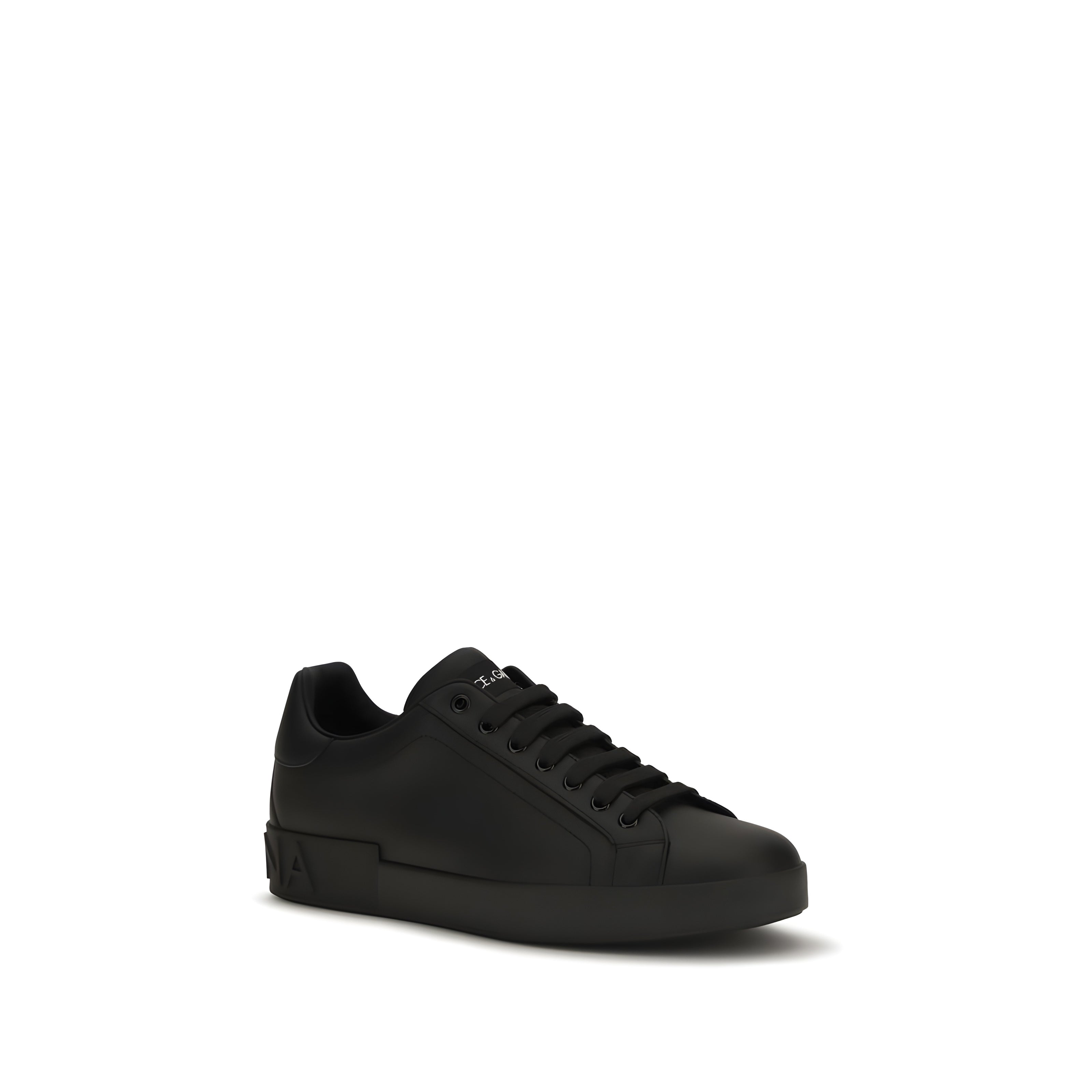 Adidași joși negri Dolce & Gabbana