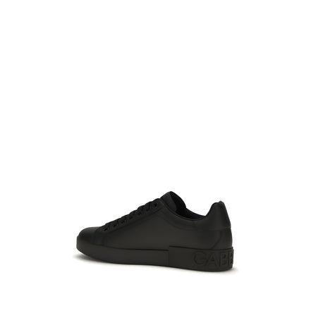 Adidași joși negri Dolce & Gabbana