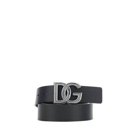 Dolce & Gabbana Black Calf Leather Regular Belt