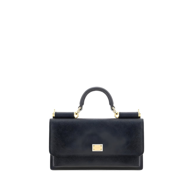 Dolce & Gabbana Black Micro Sicily Shoulder Bag