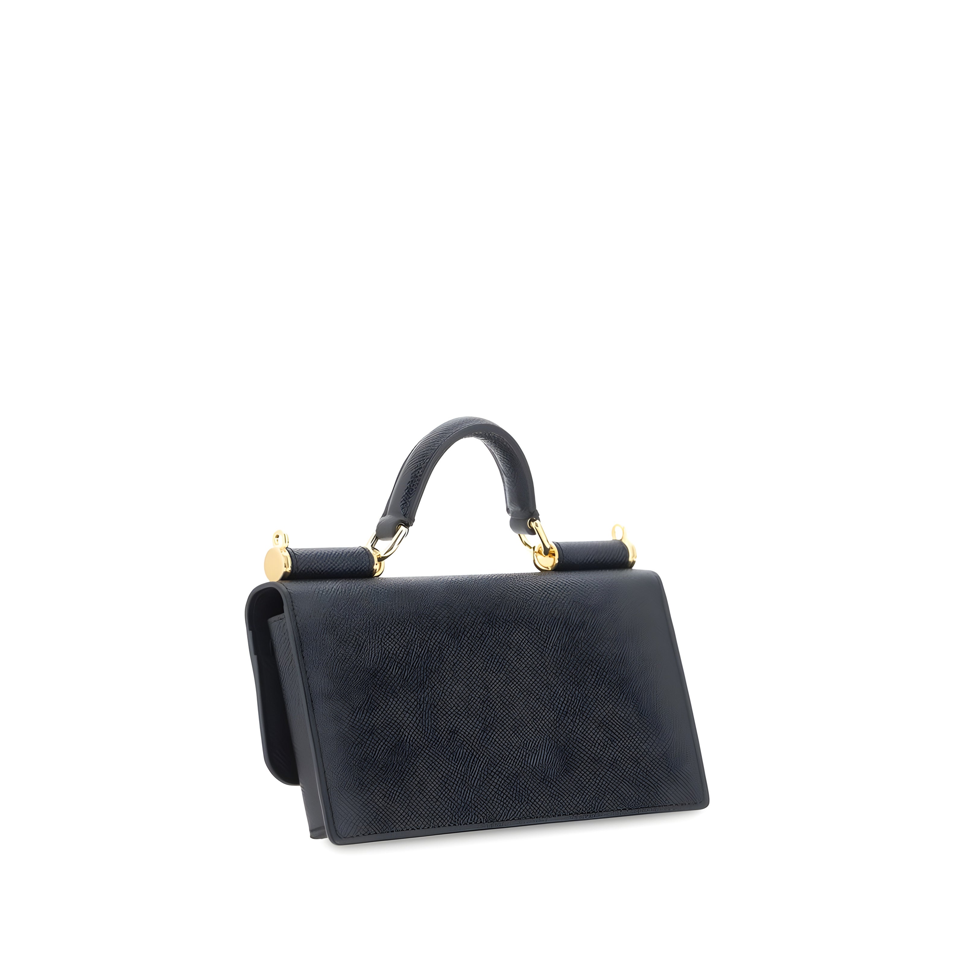 Dolce & Gabbana Black Micro Sicily Shoulder Bag