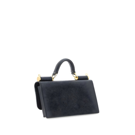 Dolce & Gabbana Black Micro Sicily Shoulder Bag