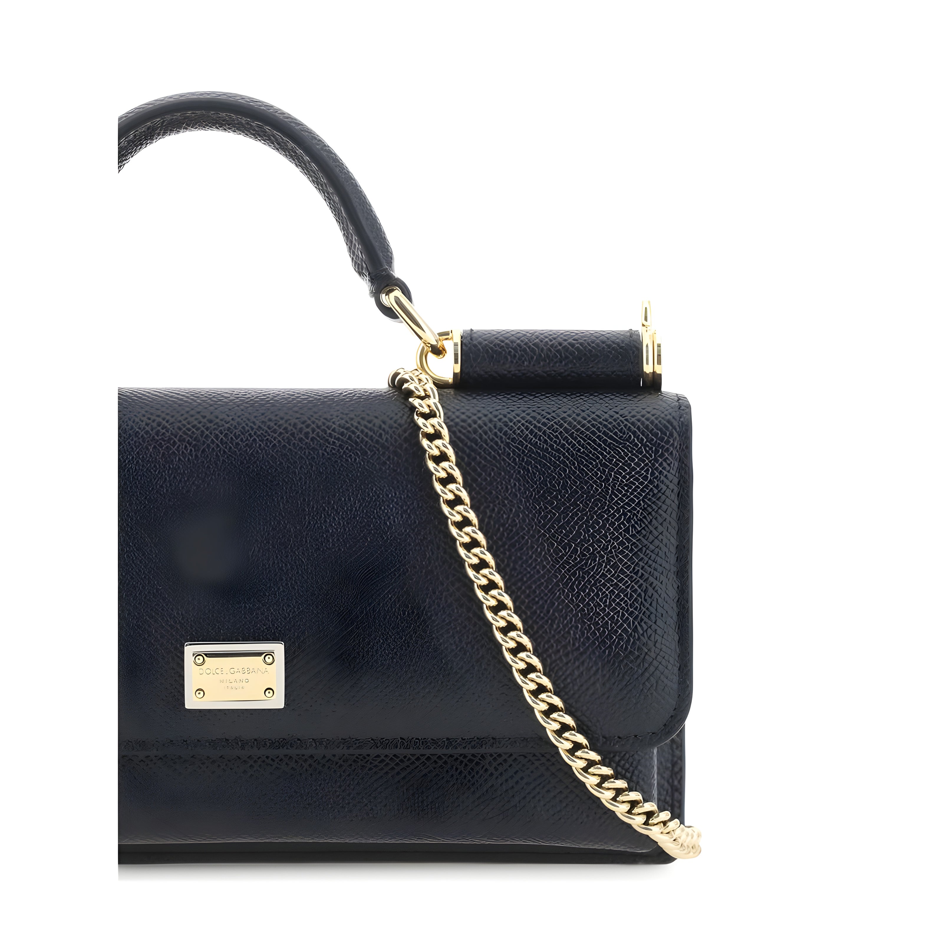 Dolce & Gabbana Black Micro Sicily Shoulder Bag