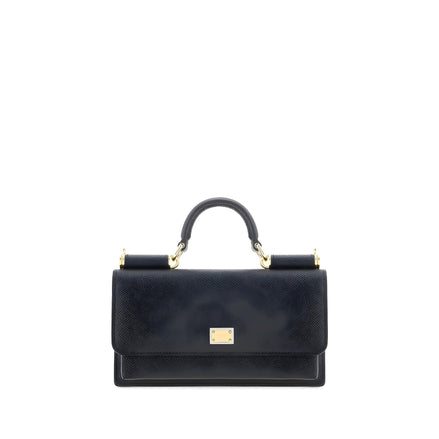 Dolce & Gabbana Black Micro Sicily Shoulder Bag