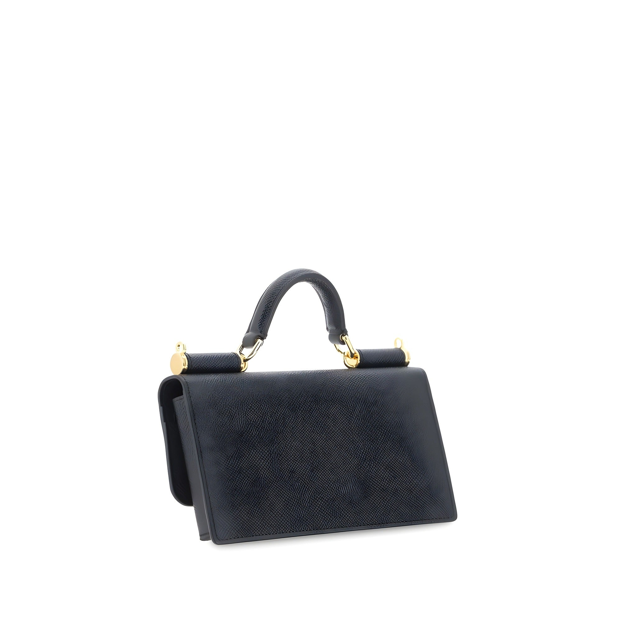 Dolce & Gabbana Black Micro Sicily Shoulder Bag