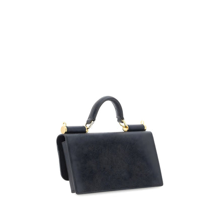 Dolce & Gabbana Black Micro Sicily Shoulder Bag