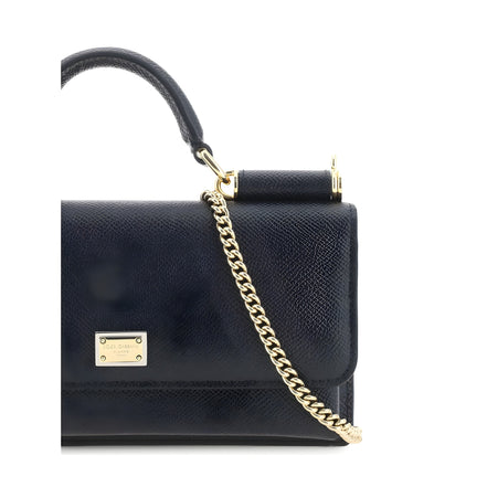 Dolce & Gabbana Black Micro Sicily Shoulder Bag