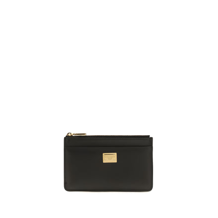 Dolce & Gabbana Suport Card Negru cu Fermoar