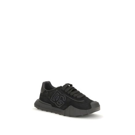 Adidași masivi Dolce & Gabbana din piele neagră de vițel