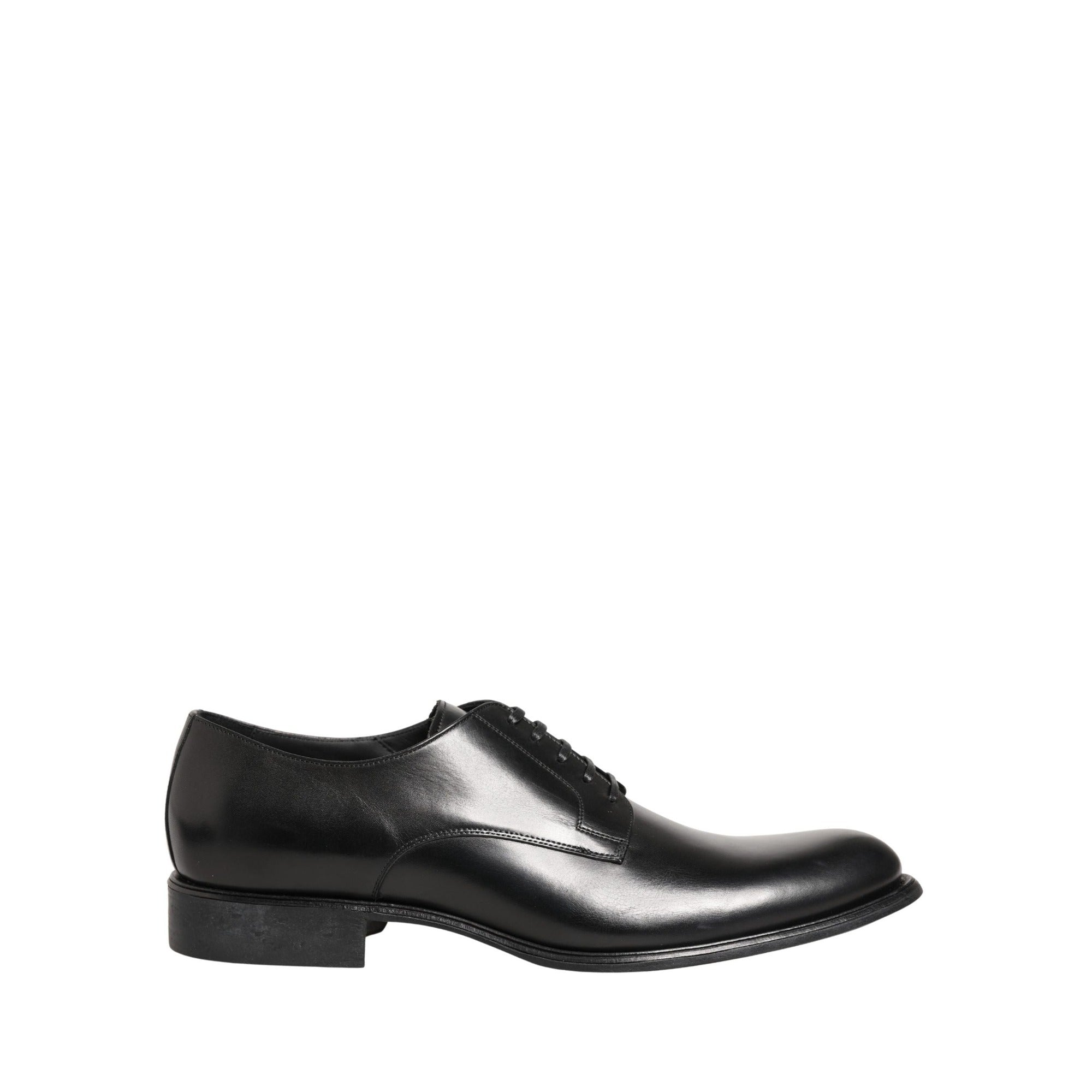 Pantofi Derby din piele neagră Dolce & Gabbana
