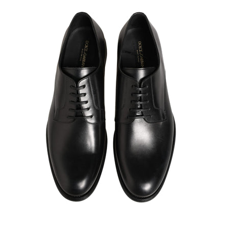 Pantofi Derby din piele neagră Dolce & Gabbana