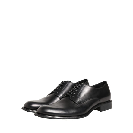 Pantofi Derby din piele neagră Dolce & Gabbana