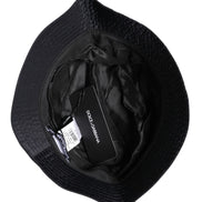 Dolce & Gabbana Black Cotton Wide Brim Bucket Hat