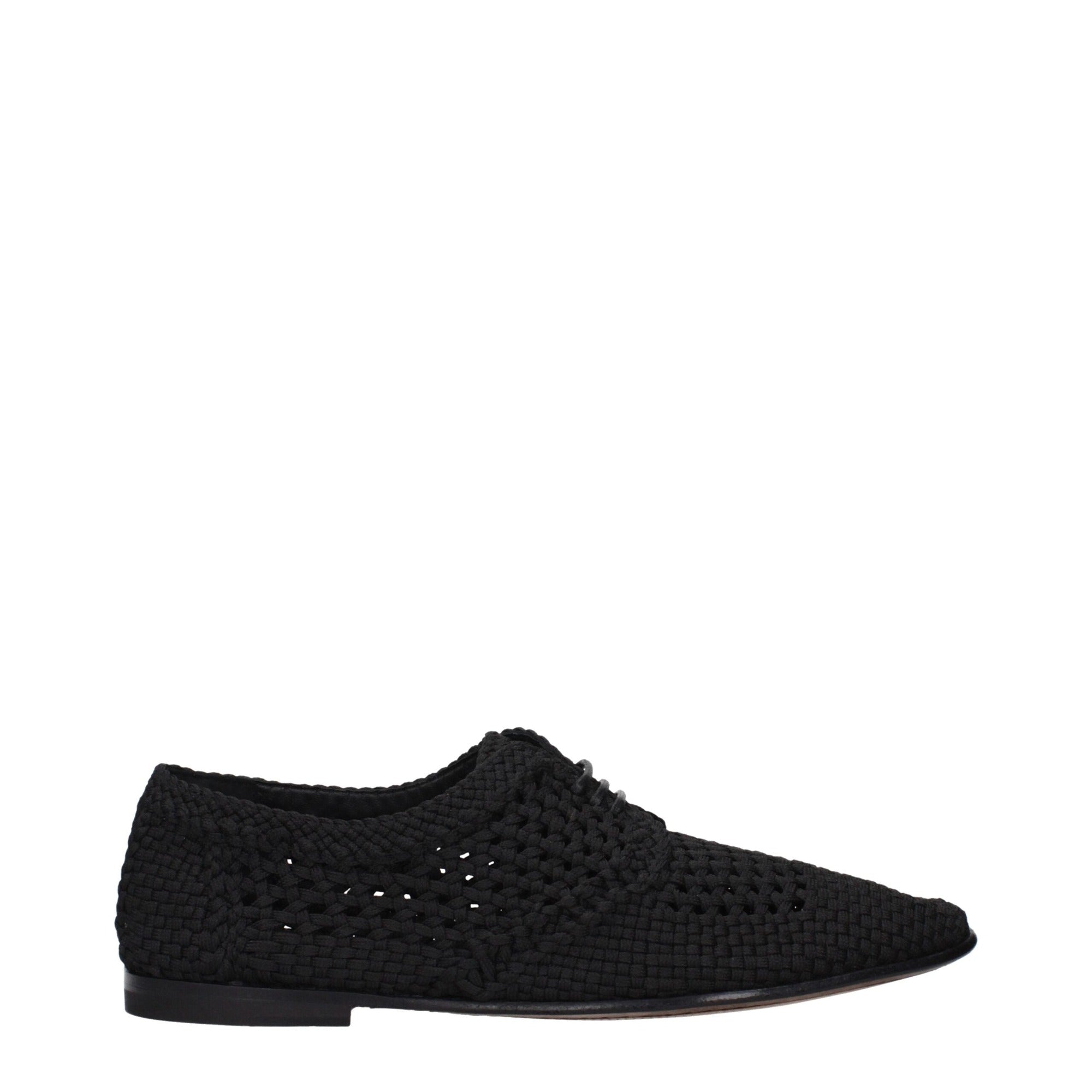 Dolce & Gabbana Black Fabric Oxfords And Derbies