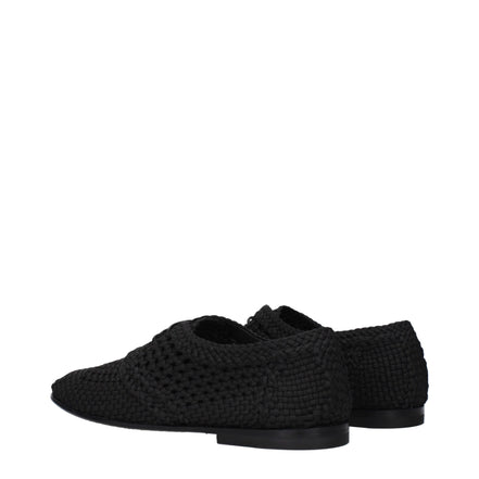 Dolce & Gabbana Black Fabric Oxfords And Derbies