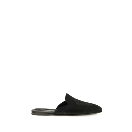 Dolce & Gabbana Papuci Mules Negri din Piele
