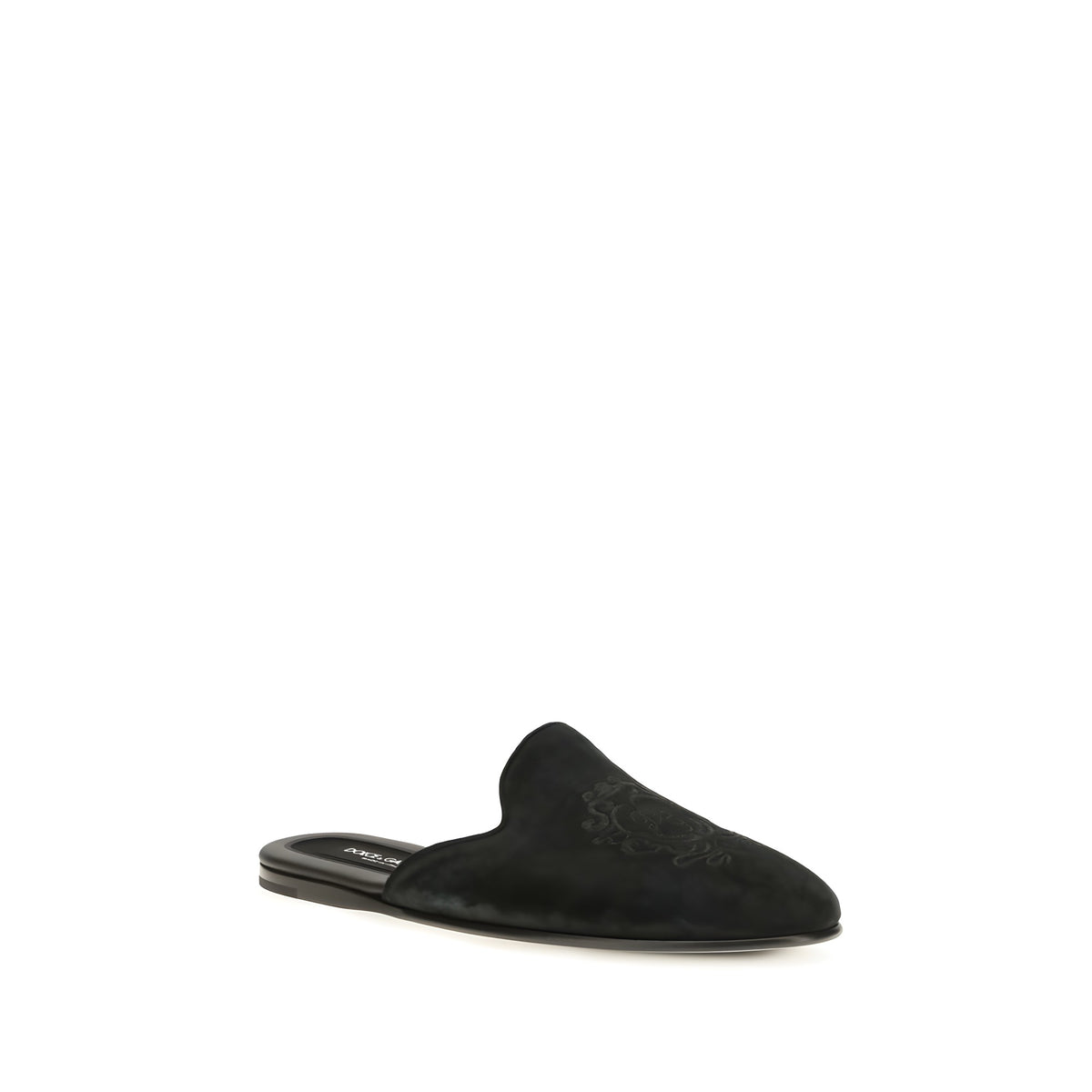 Dolce & Gabbana Papuci Mules Negri din Piele