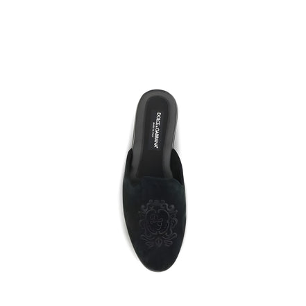 Dolce & Gabbana Papuci Mules Negri din Piele