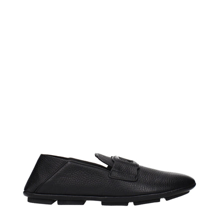 Mocasini slip-on Dolce & Gabbana din piele neagră