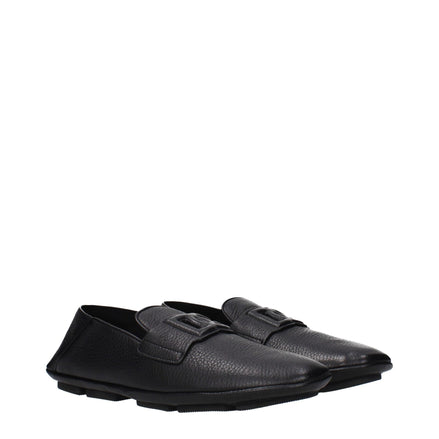Mocasini slip-on Dolce & Gabbana din piele neagră