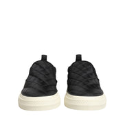 Dolce & Gabbana Black Quilted Slip On Low Top Sneakers