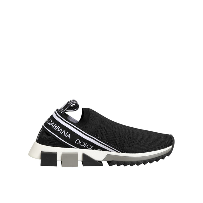 Dolce & Gabbana Black Slip On Sorrento Low Top Sneakers