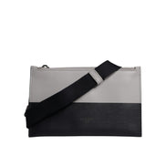 Dolce & Gabbana Black White Leather Logo Embossed Crossbody Bag