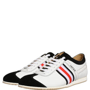 Dolce & Gabbana Black White Suede Low Top Sneakers