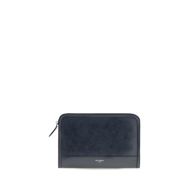 Dolce & Gabbana Blue Calf Leather Bos Taurus Wallet