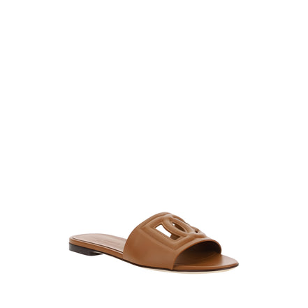 Sandale plate maro Dolce & Gabbana