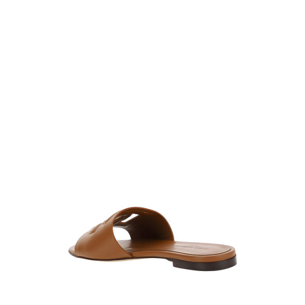 Sandale plate maro Dolce & Gabbana