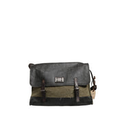 Dolce & Gabbana Military Green Two Tone Messenger Shoulder Bag
