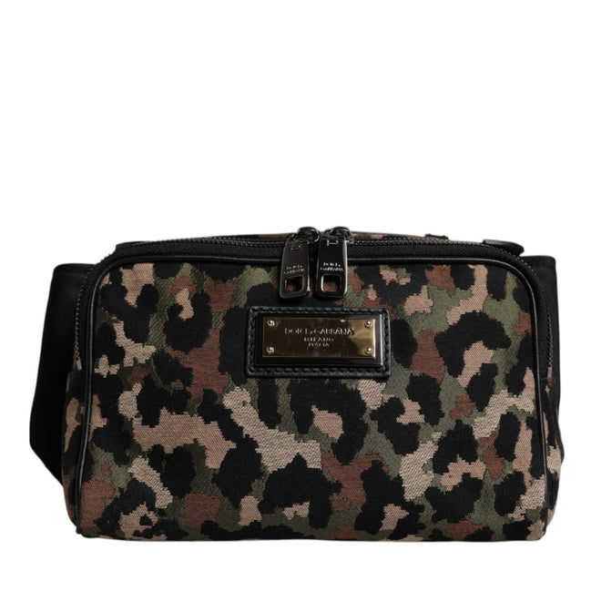 Borsetă Dolce & Gabbana multicoloră cu imprimeu leopard și logo DG